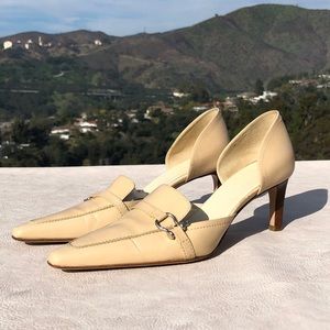 BURBERRY D’Orsay Kitten Heel Pumps Mules